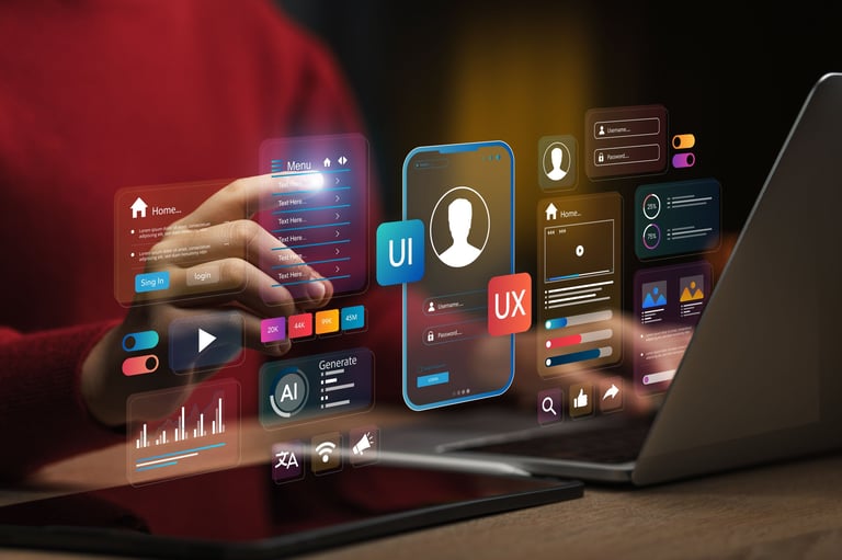 Web design and development concept