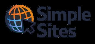 Simple Sites logo featuring a globe with cursor icon and company name